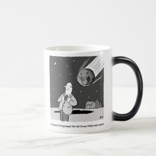 Funny Meteor Hitting Earth Disaster Magic Mug