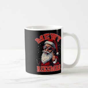 Funny Mewy Rizzmas Santa Mewing Rizz Mens Christma Coffee Mug