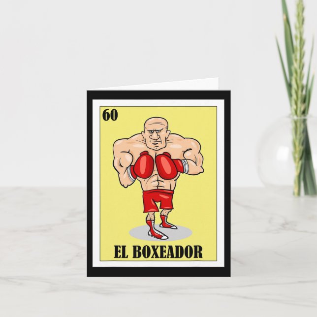 Funny Mexican Boxing Design - El Boxeador 1  Card (Front)