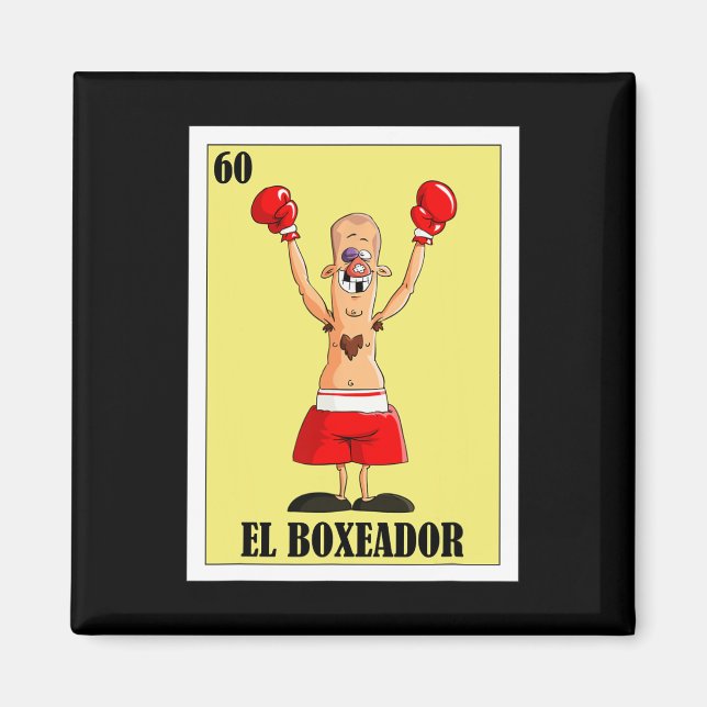 Funny Mexican Boxing Design - El Boxeador  Magnet (Front)