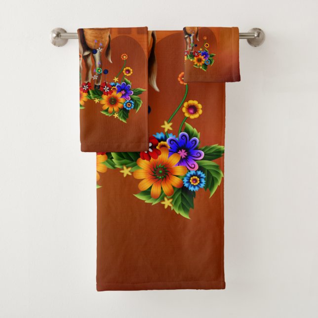 Funny mexican cactus bath towel set (Insitu)