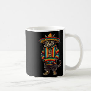 Funny Mexican Cat Sombrero Baja Cinco De Mayo Cat  Coffee Mug