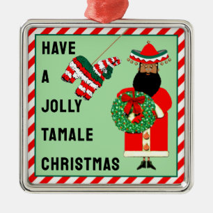 Funny Mexican Christmas Collectable Metal Ornament