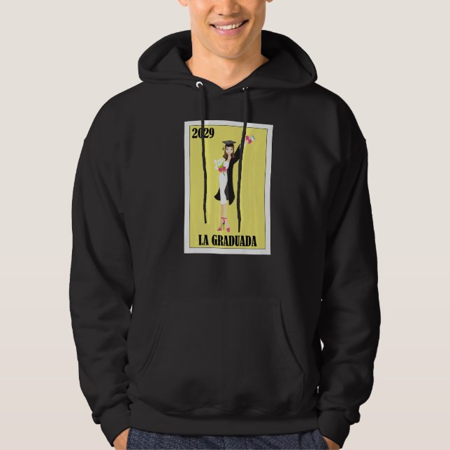 Funny Mexican Design for Graduation - La Graduada  Hoodie (Front)