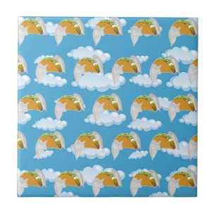 Funny Mexican Food Taco Lover Food Humour Emojis Ceramic Tile