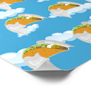 Funny Mexican Food Taco Lover Food Humour Emojis Poster
