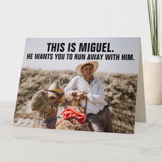 FUNNY MEXICAN GUY GIANT BIRTHDAY GREETING CARD (Front)