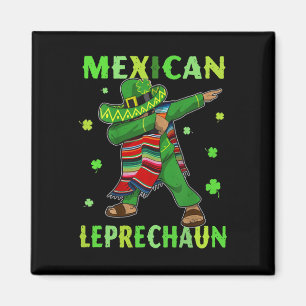 Funny Mexican Leprechaun Dabbing Mexico St Patrick Magnet