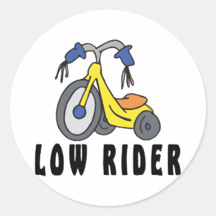 Funny Mexican Low Rider Classic Round Sticker