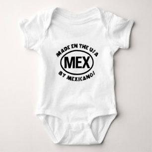 Funny Mexican Made In The USA Baby Bodysuit