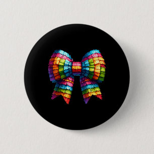 Funny Mexican Party Coquette Bow Cinco De Mayo Let 6 Cm Round Badge