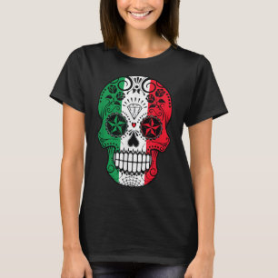 Funny Mexican Skull Head Cinco De Mayo Flag  T-Shirt