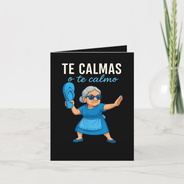 Funny Mexican Spanish Grandma Note Card (Front)