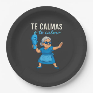 Funny Mexican Spanish Grandma Paper Plate