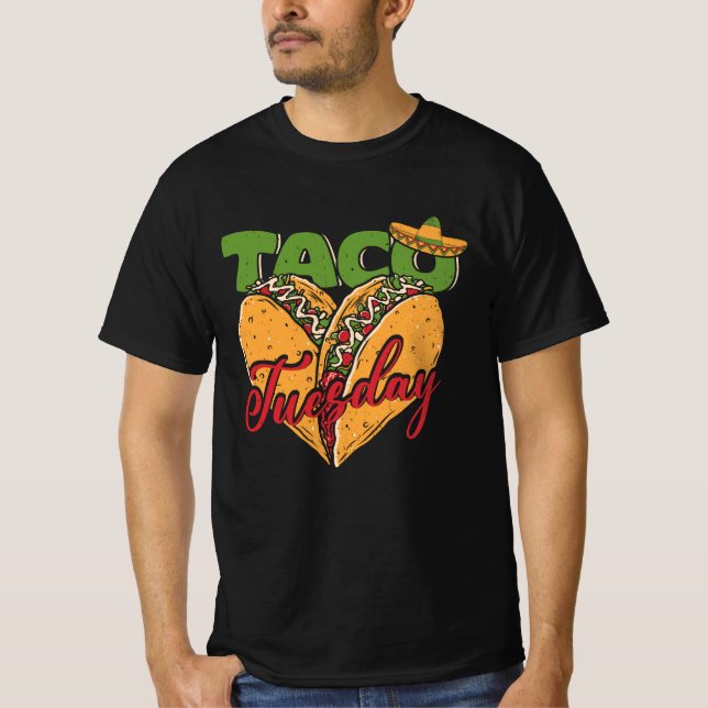 Funny Mexican Taco Lover Taco Tuesday Foodie Mexic T-Shirt (Front)