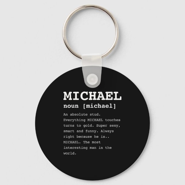 Funny Michael For Anyone Named Mike Shirt  Key Ring (Front)
