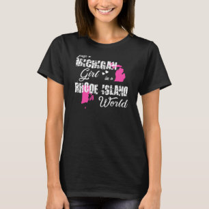 Funny Michigan Shirts Just A Michigan Girl In A Rh
