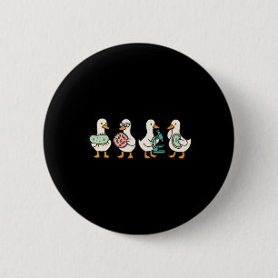 Funny Microbiology Silly Goose Biology Teacher Mic 6 Cm Round Badge