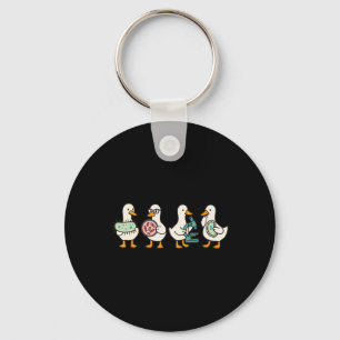 Funny Microbiology Silly Goose Biology Teacher Mic Key Ring