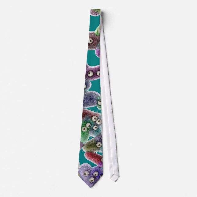 Funny Microscopic Unicellular Organism - Abstract  Tie (Front)