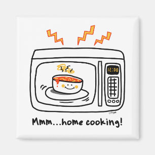 Funny Microwave Home Cooking Magnet