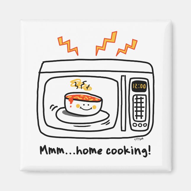 Funny Microwave Home Cooking Magnet (Front)