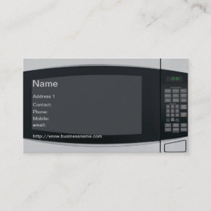 Funny microwave oven Business Card