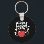 Funny Middle School Crew Apple Design  Key Ring<br><div class="desc">Funny Middle School Crew Apple Design</div>