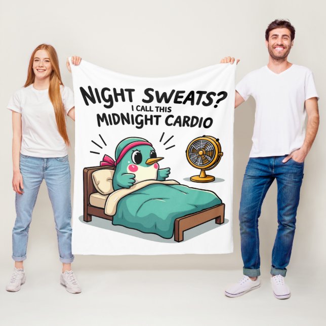 Funny Midnight Cardio Fleece Blanket (In Situ)