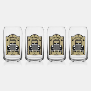 Funny Milestone Birthday Over The Hill Can Glass