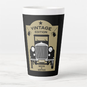 Funny Milestone Birthday Over The Hill Latte Mug