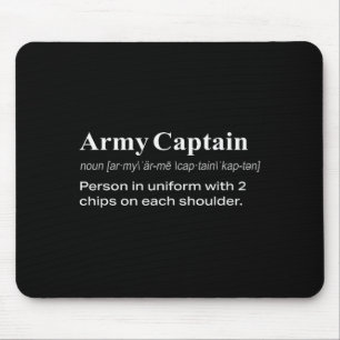 Funny Military Army Captain Definition Gift Mouse Pad
