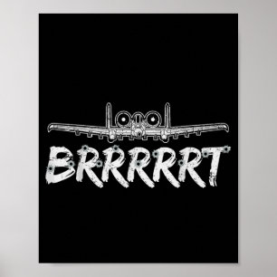 Funny Military Attack Jet Close Air Support Poster