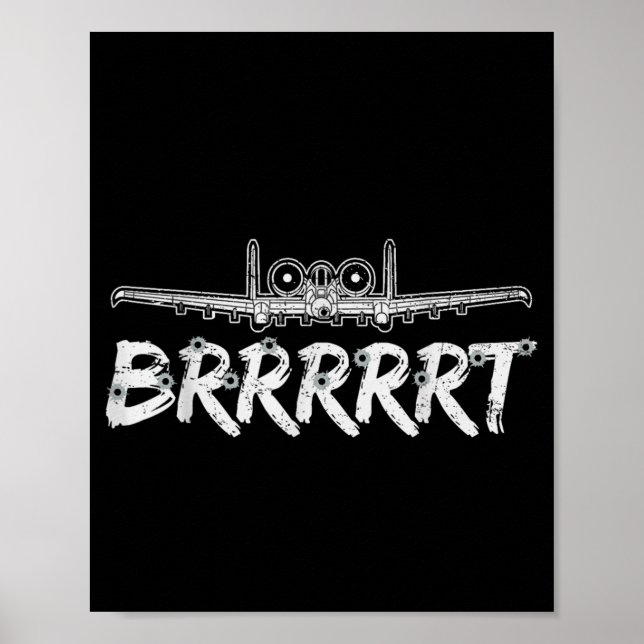 Funny Military Attack Jet Close Air Support Poster (Front)
