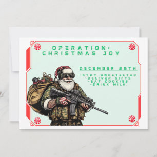 Funny Military/Christmas Santa Holiday Card