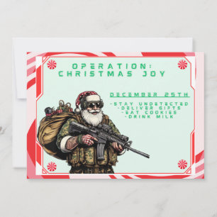 Funny Military/Christmas Santa Holiday Card