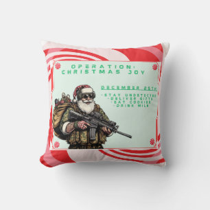 Funny Military Christmas/Santa mug Cushion
