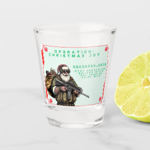 Funny Military/Christmas Santa Shot Glass