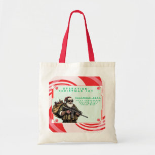 Funny Military/Christmas Santa Tote Bag
