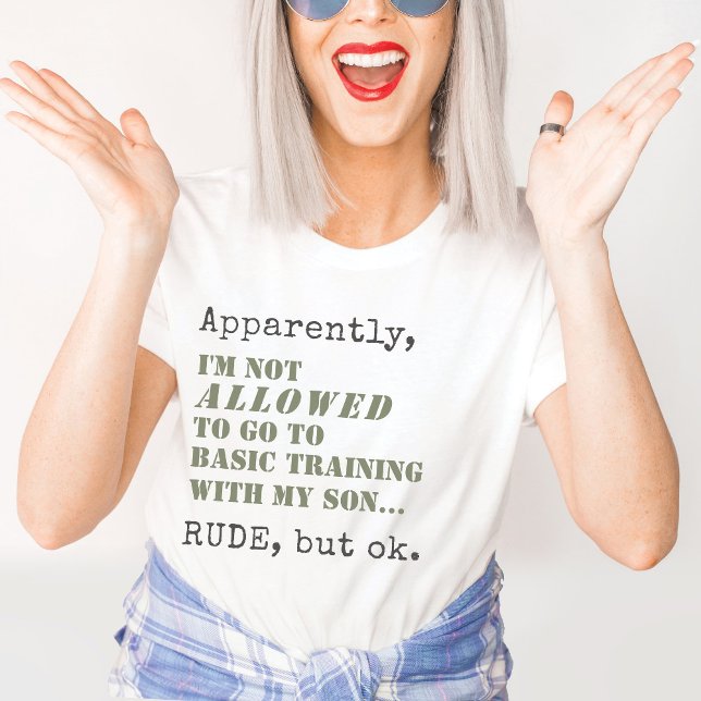Funny Military Mum Basic Training Going Away Gift T-Shirt (Funny military mom basic training going away farewell party gift, Air Force, Space Force, Army, navy)