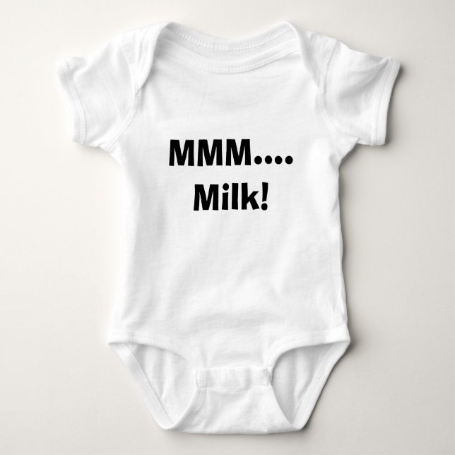 Funny Milk Baby T-Shirt Baby Bodysuit (Front)