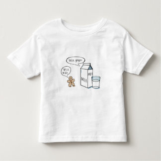 Funny Milk & Ginger Kids White T w/ Red Sleeve Toddler T-Shirt