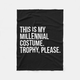 Funny Millennial Costume contest halloween shirt Fleece Blanket