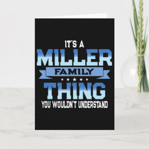 Funny Miller Family Reunion Tee Matching Vacation Card