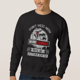 Funny Mimi Gift Dinosaur Grandma Humour Grandmothe Sweatshirt