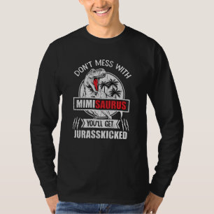 Funny Mimi Gift Dinosaur Grandma Humour Grandmothe T-Shirt