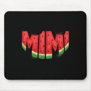 Funny Mimi Watermelon Summer Fruit Family Matching Mouse Pad