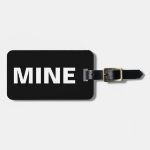 Funny Mine Black Luggage Tag
