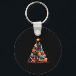 Funny Minerals Christmas Tree Graphic Crystals  Key Ring<br><div class="desc">Funny Minerals Christmas Tree Graphic Crystals</div>