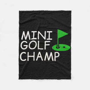 Funny Mini Golf Design  Fleece Blanket